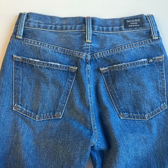 NOEND DENIM High Rise Straight Crop Jeans, Blue, 26 - Picture 14 of 15